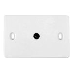 Toma jack para conectar el teléfono de emergencia. Color blanco