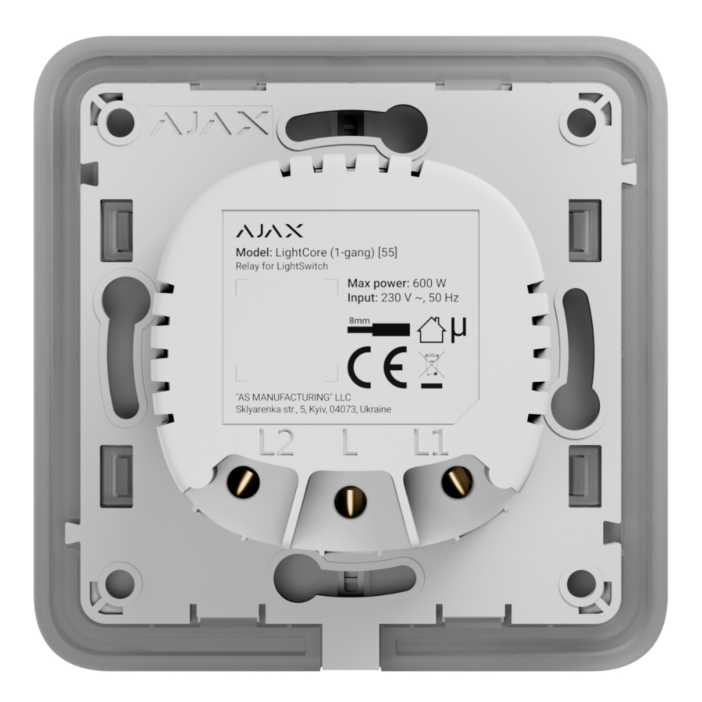 image_1024-1158.jpg Ajax LightCore 1-gang. Interruptor Simple - Imagen 1