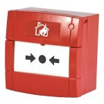 Pulsador de alarma por rotura de cristal NA o NC, de color rojo para sistemas convencionales