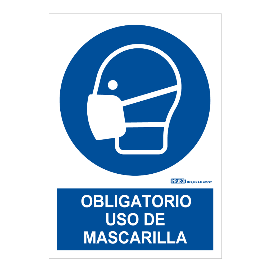 image_1024-1476.jpg Señal obligatorio uso de mascarilla 29,7x21cm - Imagen 1