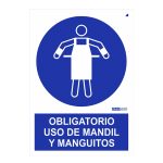 Señal obligatorio uso de mandil y manguitos 29,7x21cm