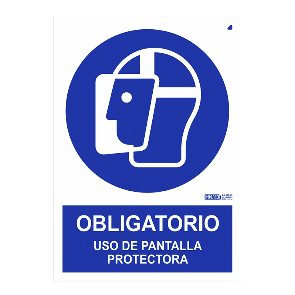 image_1024-1479.jpg Señal obligatorio uso de pantalla protectora 29,7x21cm - Imagen 1