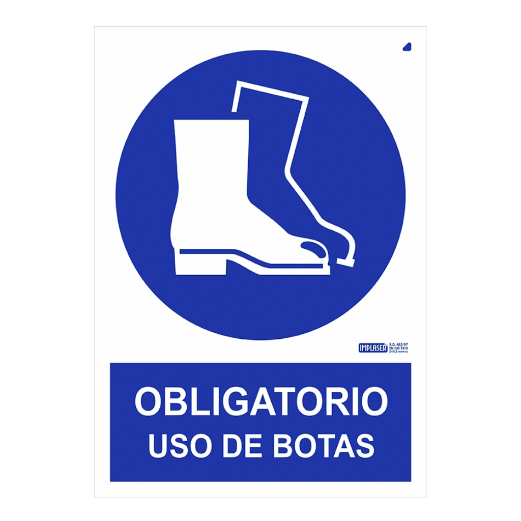 image_1024-1481.jpg Señal obligatorio uso de botas 29,7x21cm - Imagen 1
