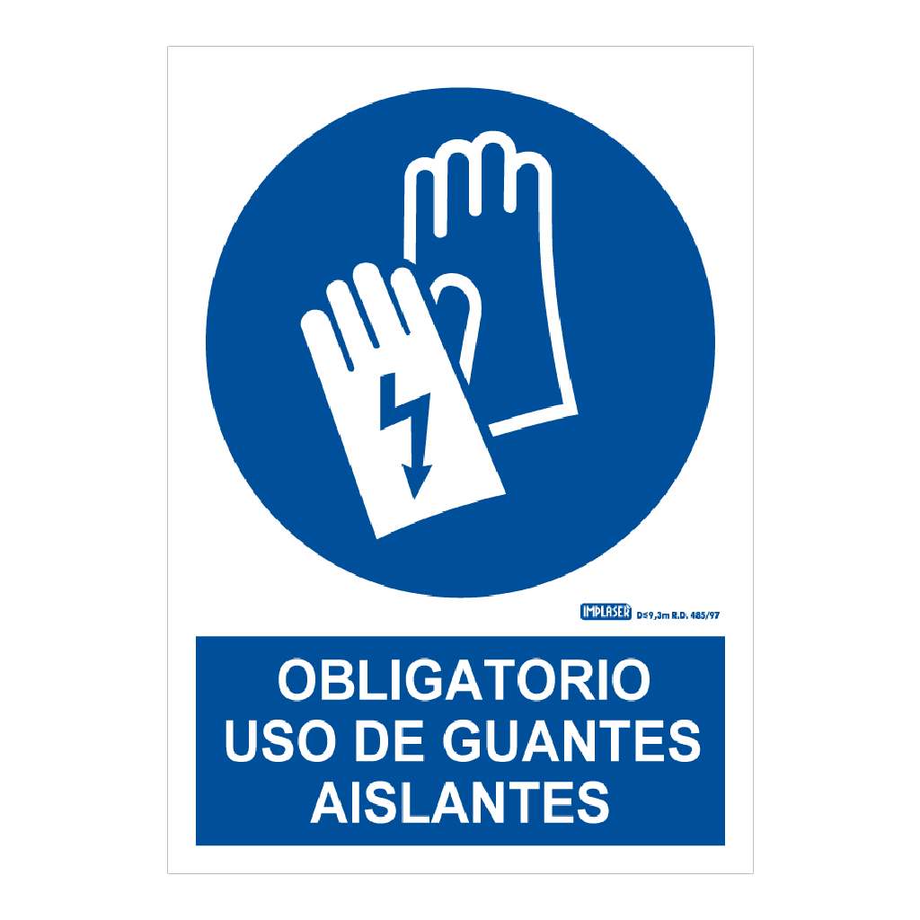 image_1024-1482.jpg Señal obligatorio uso guantes aislantes 29,7x21cm - Imagen 1