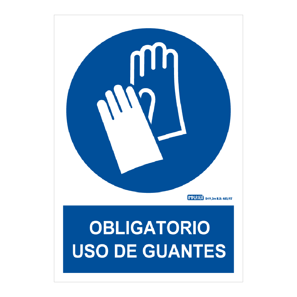 image_1024-1483.jpg Señal obligatorio uso de guantes 29,7x21cm - Imagen 1