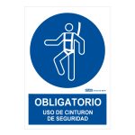 Señal obligatorio uso de cinturon de seguridad 29,7x21cm