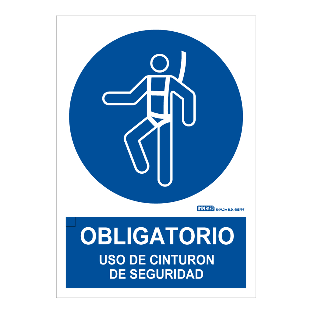 image_1024-1485.jpg Señal obligatorio uso de cinturon de seguridad 29,7x21cm - Imagen 1