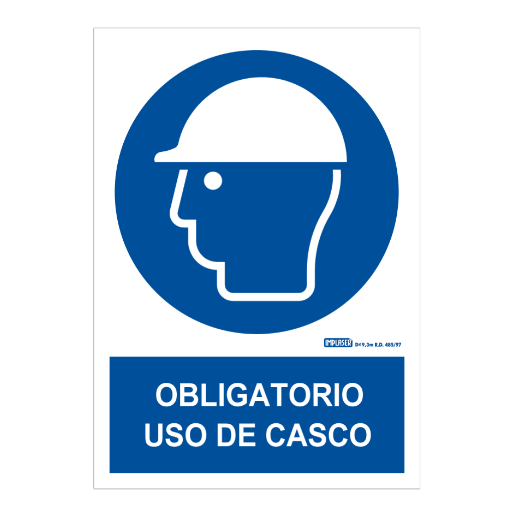 image_1024-1486.jpg Señal obligatorio uso de casco 29,7x21cm - Imagen 1
