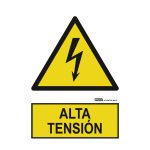 Señal alta tensión 29,7x21cm