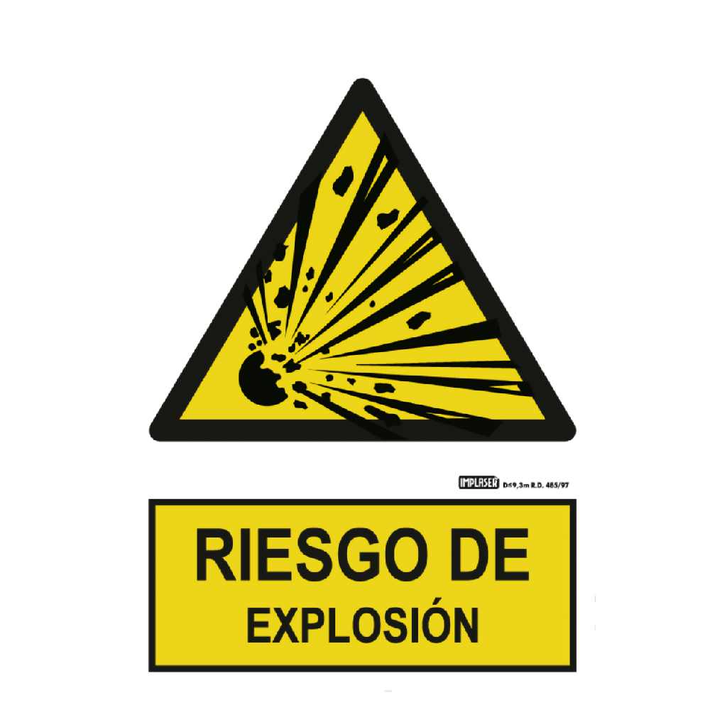 image_1024-1510.jpg Señal riesgo de explosión 29,7x21cm - Imagen 1