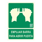 Señal salida de empujar para abrir 29,7x21cm