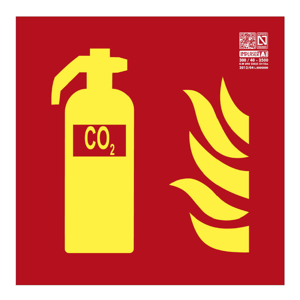 image_1024-1581.jpg Señal extintor CO2 Clase A 21x21cm - Imagen 1