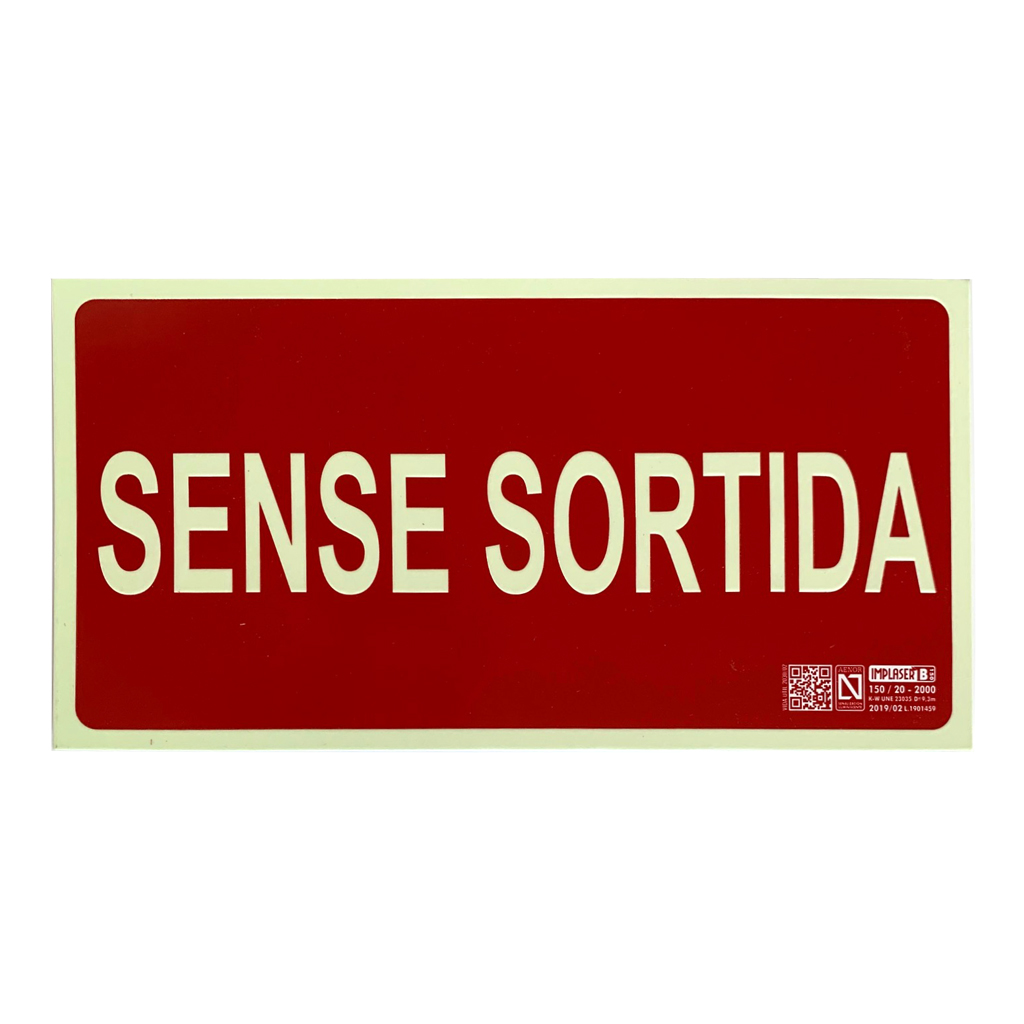 image_1024-1596.jpg Senyal sense sortida en català 29,7x15cm - Imagen 1