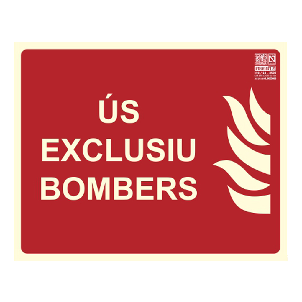 image_1024-1608.jpg Senyal us exclusiu bombers en català 25x20cm - Imagen 1