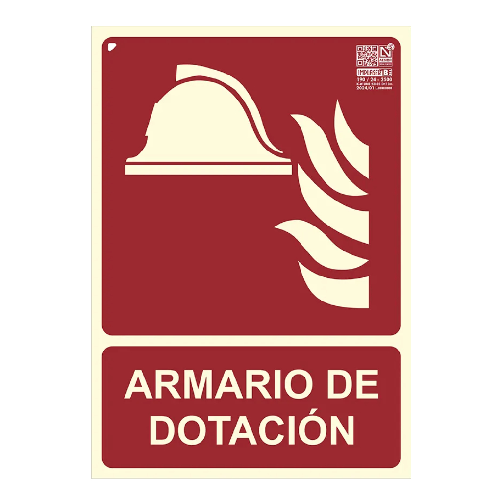 image_1024-1610.jpg Señal equipo de lucha contra incendios 29,7x21cm - Imagen 1