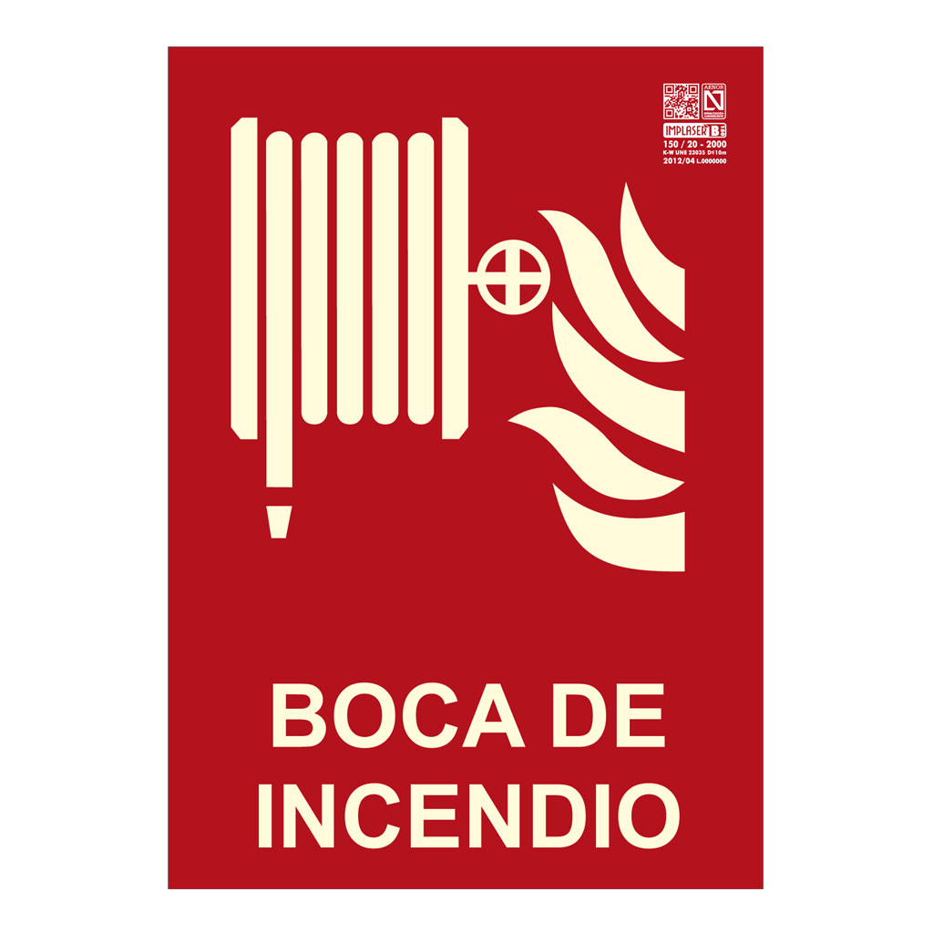 image_1024-1622.jpg Señal boca de incendio s/marco 29,7x21cm - Imagen 1