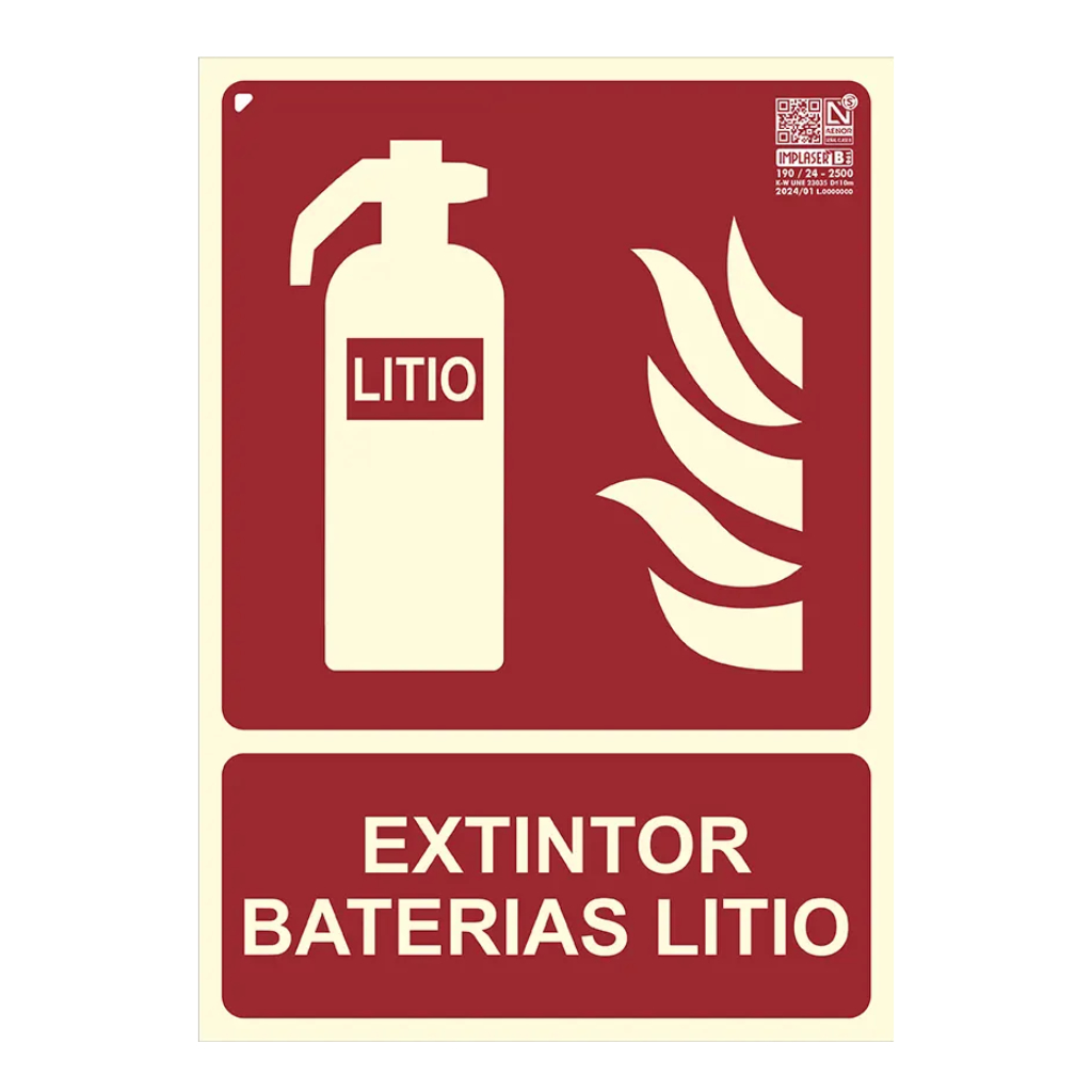 image_1024-1630.jpg Señal extintor baterías litio 29,7x21cm - Imagen 1