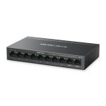 Switch Mercusys 8 puertos 10/100 Mbps + 2 puertos Gigabit con 8 puertos PoE+