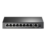 Switch 9 puertos a 10/100 Mbps con PoE+ de 8 puertos