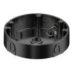 Caja conexiones circular para HDBWx Dahua con anclaje en 3 o 4 puntos. Color Negro