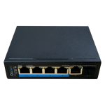 Switch PoE Industrial 4 puertos 10/100 +1RJ45 Gigabit +1SFP Gigabit 90W No_Gestionable