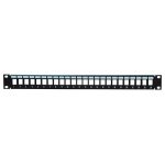 Patch Panel Rack 19" 1U 24 Puertos para Keystone