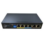 Switch PoE 4 puertos 10/100 + 2 Uplink 10/100 60W No_Gestionable
