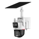 Cámara PT IP WizColor Hybrid-zoom 3M+3M H265 LED30m/LED50m IP66 MIC/Altavoz 4G AI + Panel Solar
