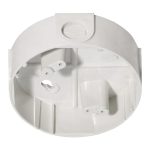 Zócalo de superficie para tubo de hasta 22mm diámetro exterior. Color Blanco