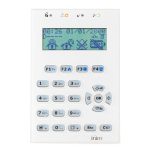 Teclado LCD. 4 leds. 1 terminal I/O. Sensor de luminosidad. Para centrales PRIME. Color Blanco.