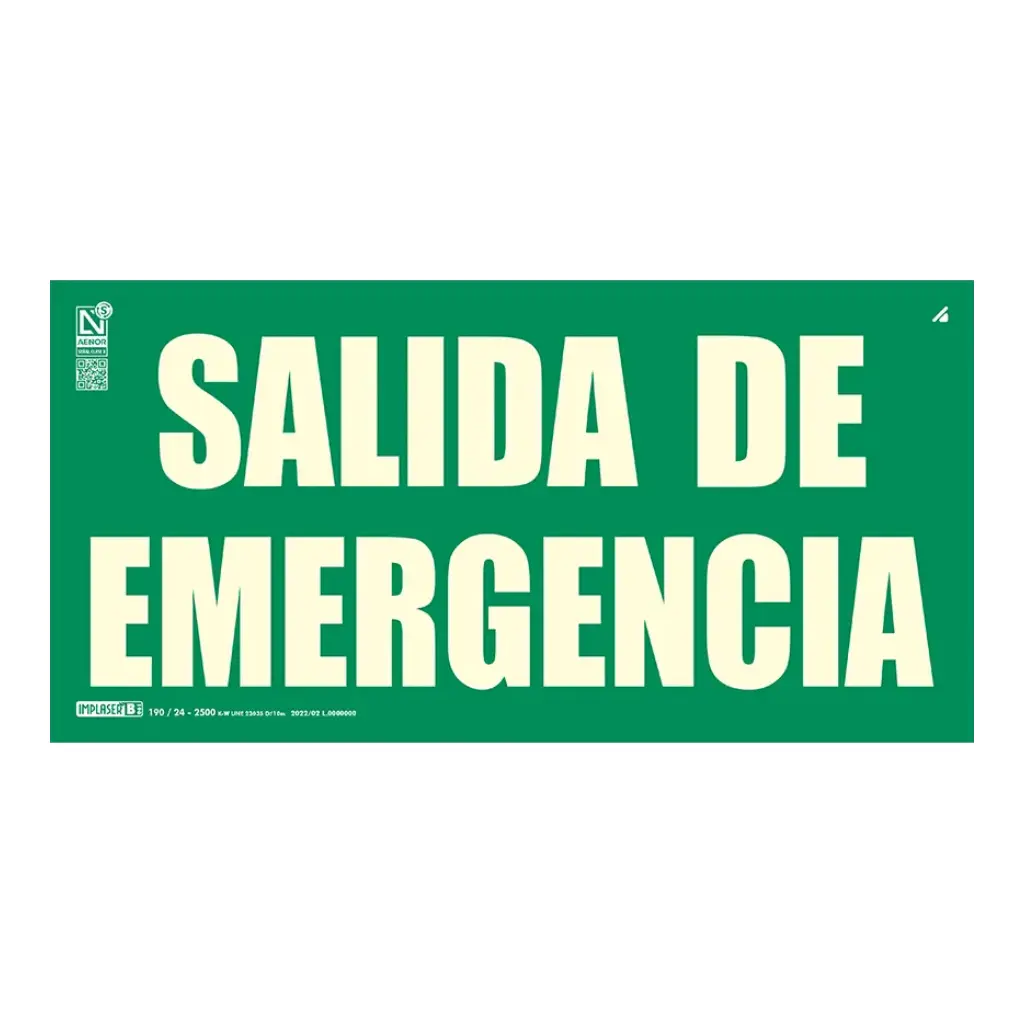 image_1024-36.webp Señal salida de emergencia 64x32cm sin marco. 20m - Imagen 1