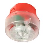 Flash con base alta IP65 de color rojo EN54/23