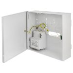 Caja pequeña para central Paradox. Transformador 20VA. Salida 16V/1.2A, 18V/1A.  250x250x80mm.
