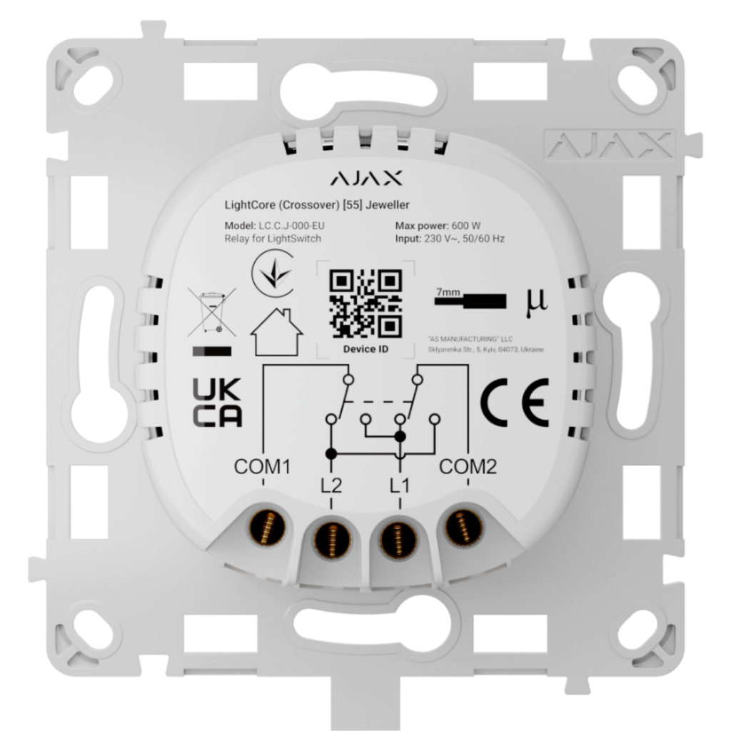 image_1024-779.jpg Ajax LightSwitch LightCore Crossover Jeweller. Interruptor de cruce - Imagen 1