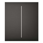 Ajax LightSwitch CenterButton 2-gang. Plusador Central Doble. Color Negro