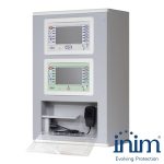Central modular Previdia UltraVox con funciones de detección de incendios y evacuación por voz. Armario gris